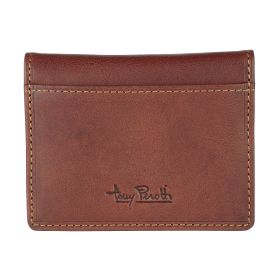 Vegetale leather 2-fold creditcard wallet with outside pockets