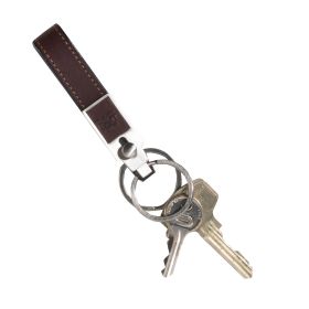 Vegetale leather keychain with detachable ring