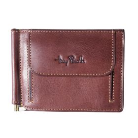 Vegetale leather American billfold with dollar clip en coin pocket, medium