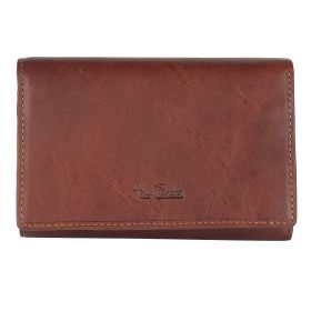 Vegetale leather 3-fold wallet with zippered coin pocket, large