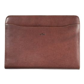 Vegetale leather writing folder A4 with zipper