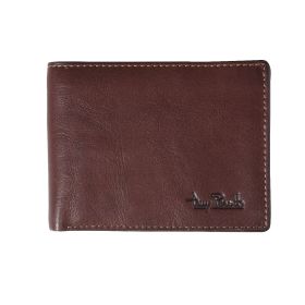 Vegetale leather billfold with coin pocket and extra credit card pockets, small