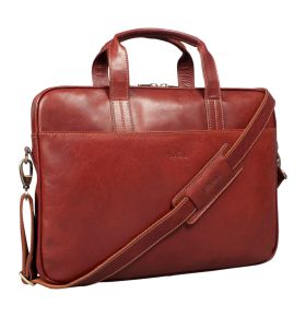 Vegetale leather 1 compartment laptop bag, slim