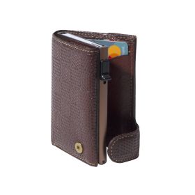 Furbo Honolulu leather RFID card holder with banknote and outside pocket