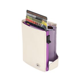 Furbo Vegetale Ladies leather RFID card holder (lilac) with banknote and coin pocket