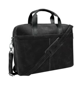 Fuchecchio leather 1 compartment Laptop bag medium slim