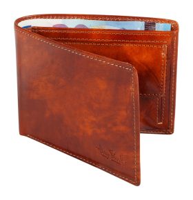 Van Gogh leather Billfold with coin pocket, large