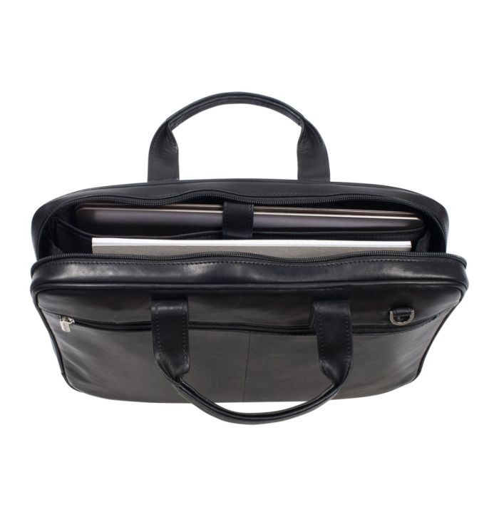 Leather laptop bag 1-compartment