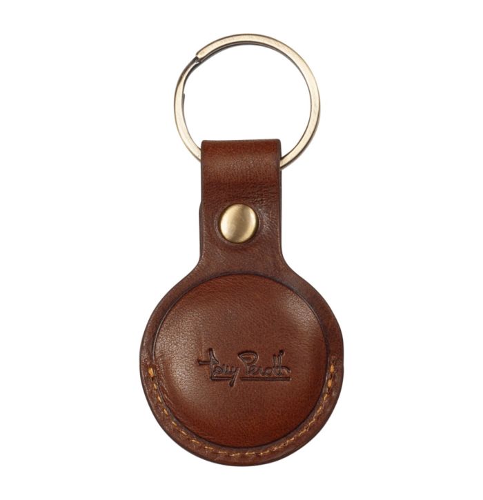 Italian Leather AirTag Key Ring