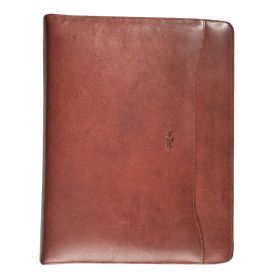Leather writing folder A4 with ring binder 