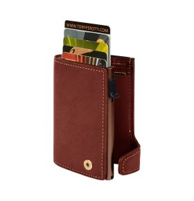 Furbo Vegetale leather RFID card holder with banknote and coin pocket