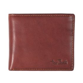 Leather men's wallet with zip pocket for change 