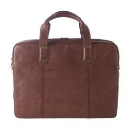 Leather laptop bag 2-compartments