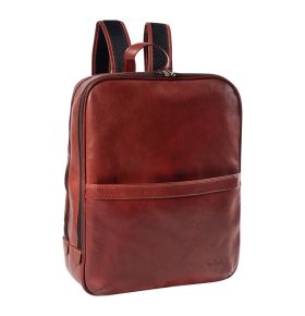 Leather backpack for 15 Inch laptop 2-compartment