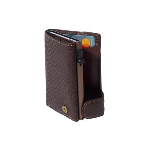 Furbo leather embossed RFID cardholder with banknote pocket