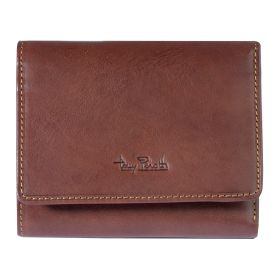 Vegetale leather 3-fold wallet with zippered coin pocket, medium