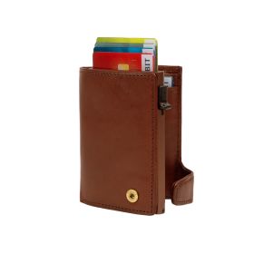 Furbo Vegetale leather RFID card holder with banknote and coin pocket