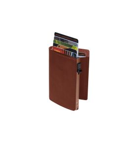 Furbo Vegetale leather RFID card holder slim with banknote pocket