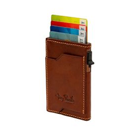 Furbo Vegetale leather RFID card holder slim with MagSafe and outside pocket