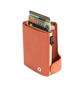 Furbo Rifinito leather RFID card holder with banknote and outside pocket