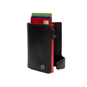 Furbo Vegetale Ladies leather RFID card holder (red) with banknote and coin pocket