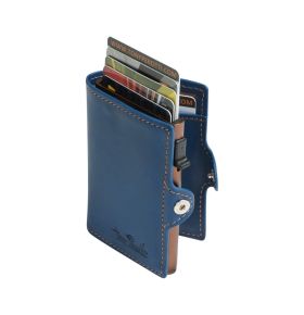 Furbo Vegetale Ladies leather RFID card holder (brown) with banknote and outside pocket