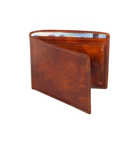 Van Gogh leather Billfold with coin pocket, large