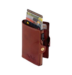 Furbo Vegetale leather RFID card holder with banknote and outside pocket