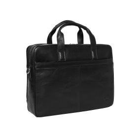 Vegetale leather 2 compartment laptop bag, large