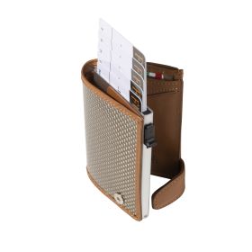 Furbo Titanium leather RFID card holder with banknote and coin pocket