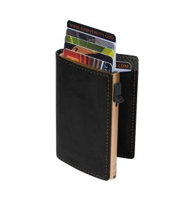 Furbo Fucheccio leather RFID card holder (bronze) slim with banknote pocket