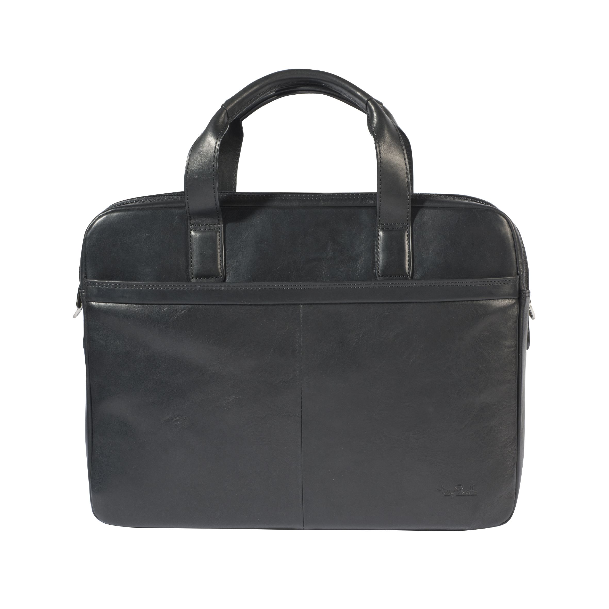 Leather laptop bag 2-compartment